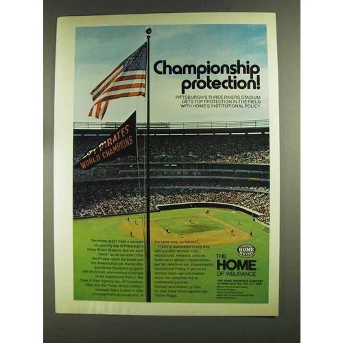 1972 The Home Insurance Ad - Three Rivers Stadium