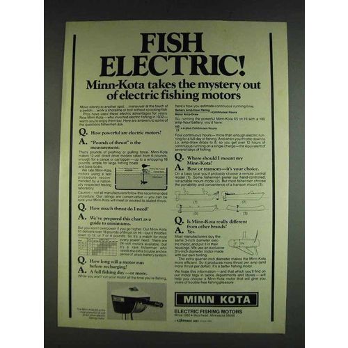 1978 Minn Kota 65 Electric Fishing Motor Ad
