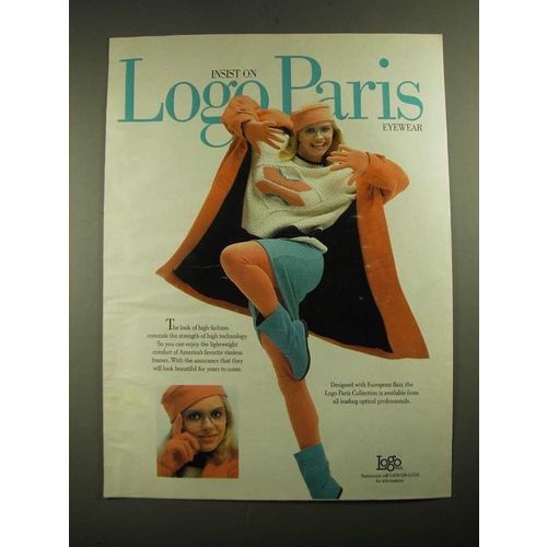 1987 Logo Paris Eyewear Ad - Insist On
