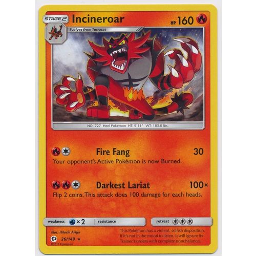 Pokemon Sun & Moon 26/149 Incineroar