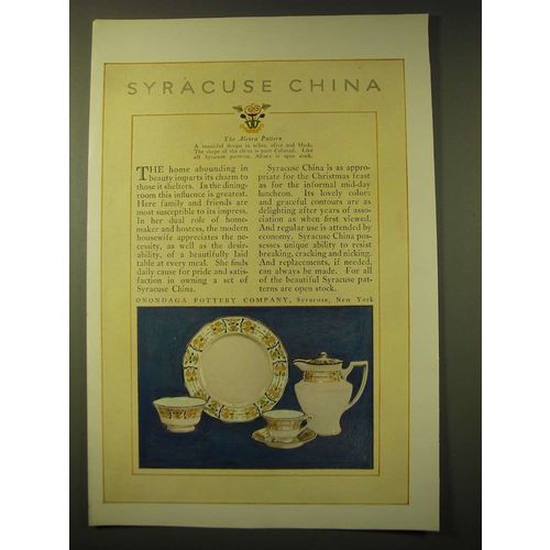1924 Onondaga Pottery Company Syracuse China Ad - Alcora Pattern