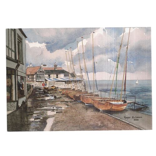SEAVIEW YACHT CLUB, ISLE OF WIGHT. unused vintage postcard Roger Hickman 1988 =