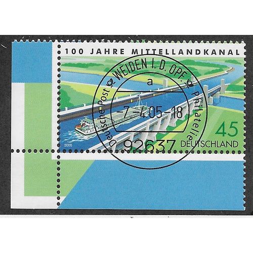 GER 2005 45c '100TH ANN OF MITTELLAND CANAL FINE USED (EBID59-486)