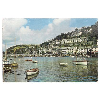 EAST LOOE, CORNWALL used vintage postcard by J. Arthur Dixon 1962 pm =