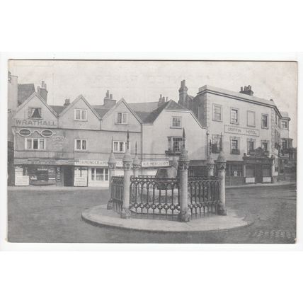 The Coronation Stone Kingston-on-Thames Postcard Surrey Publisher H J Wrathall