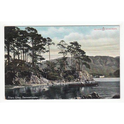 Friar's Crag Derwentwater Cumbria Postcard Reliable Series R2378