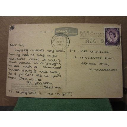 LAMBETH BRIDGE LONDON . used vintage postcard. 1966 pm =