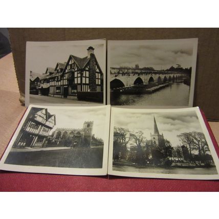 STRATFORD-ON-AVON 12 x small photos/snap shots c. late 1930s =