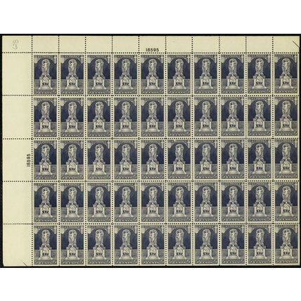 628, Mint VF 5¢ Complete Sheet of 50 Stamps CV $650 - Stuart Katz