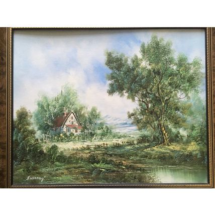 Large Original Oil Painting On Board Framed Signed By ENDERBY