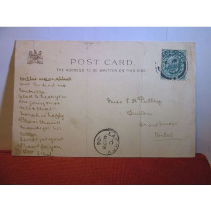 WORCESTER CATHEDRAL used antique postcard by R. Tuck 1903 pm =