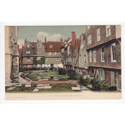 St Thomas Churchyard Salisbury Postcard Wiltshire FGO Stuart 1511