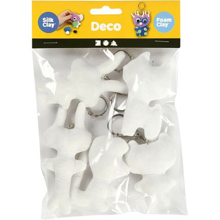 Fabric Stuffed Decorate your Own Key Rings 5 Pack 6-10cm tall Fun For All CR52