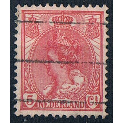 Netherlands 1898 ne77 Queen Wilhelmina 5c Used Stamp