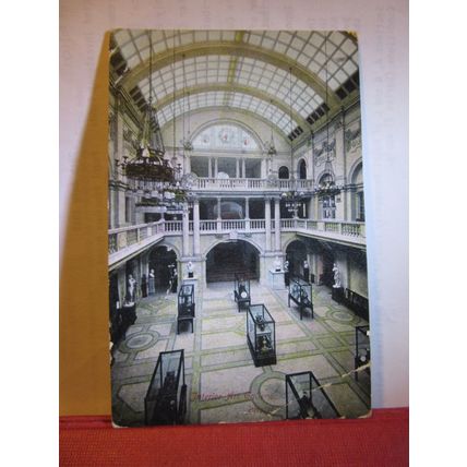INTERIOR, ART GALLERY, BRISTOL used antique postcard 1907 pm =