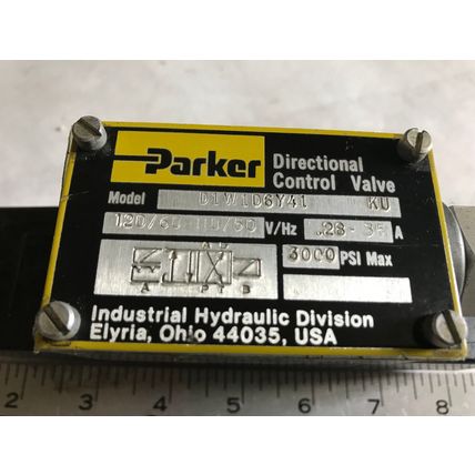 NEW PARKER D1W1D6Y41 KU,D1W1 DIRECTIONAL CONTROL HYDRAULIC VALVE D1W1D6Y41 FP,EQ