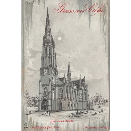 Allemagne Gruss aus Koln Coln German Church Old Postcard