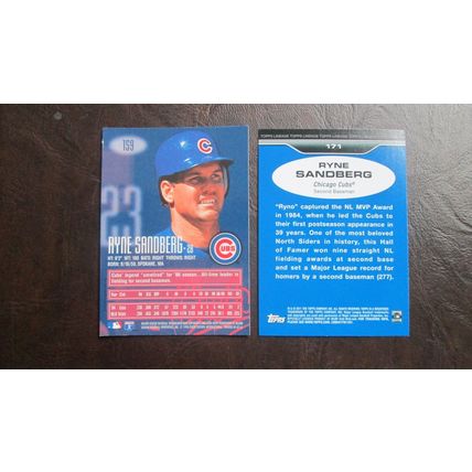 Four (4) Ryne Sandberg Baseball Cards (See Pictures and Descriptions Below)