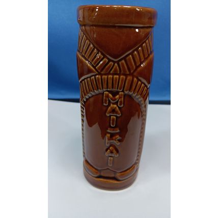 Rare Vintage Pagan Idol Tiki Mug MaiKai Tiki Farm Brown Mug Vase 6.5"