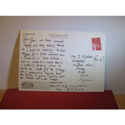 A FLORAL FACADE, FRANCE used postcard 2003 pm =