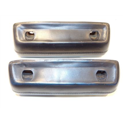 1968 69 70 71 72 Dodge Dart Plymouth Valiant Duster Black Armrest Pair OEM