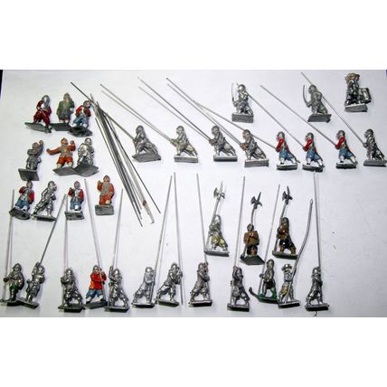 wargames 25mm minifigs english civil war infantry pike white metal