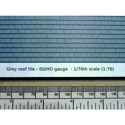 Tuile de papier gris - échelle OO/HO (1:76) feuille A4