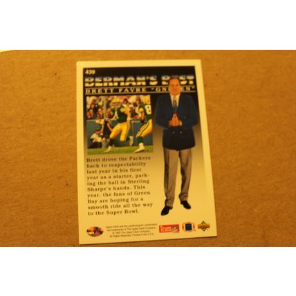 1993 upper deck football packers berman's ptst brett favre HOF card#439