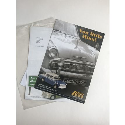 Hillman Minx Police cars Lledo Promo Brochure 2002 Vanguards Trackside AEC MINT