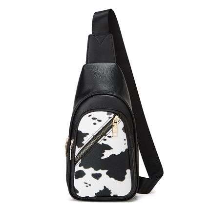 Ladies' Shoulder Crossbody Bag Outdoor Small Bag Milk Black