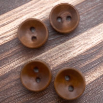 11.5mm Brown Wooden Buttons Oval Shape 2 Hole Baby Knitting Sewing