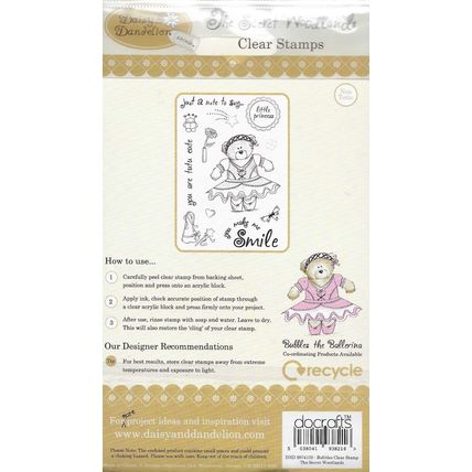 Daisy Dandelion. Bubbles Clear Stamp Set. Stamping Cardmaking