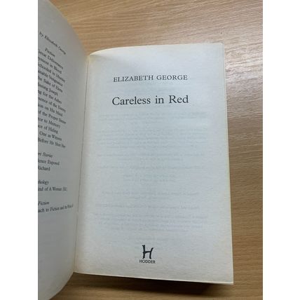 2009 ELIZABETH GEORGE "CARELESS IN RED" INSP. LYNLEY FICTION PAPERBACK BOOK (P3)