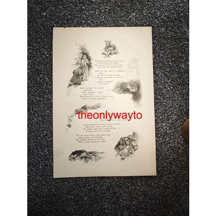 The Quaker Lady, Poetry, Book Illustration (Print), 1890