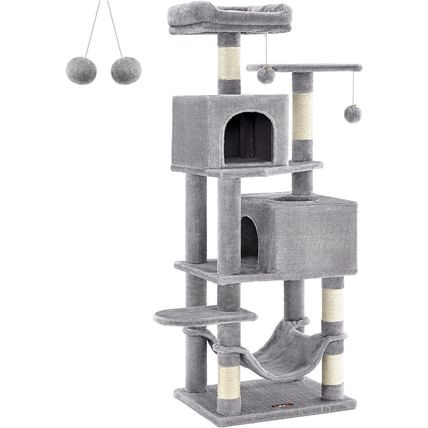 Feandrea Cat Tree, 61-Inch Cat Tower for Indoor Cats, Plush Multi-Level Cat Cond