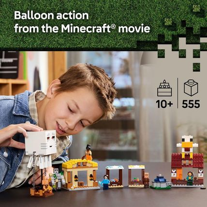 LEGO Minecraft the Ghast Balloon Village Attack- Toy Building Set for Kids, Girl