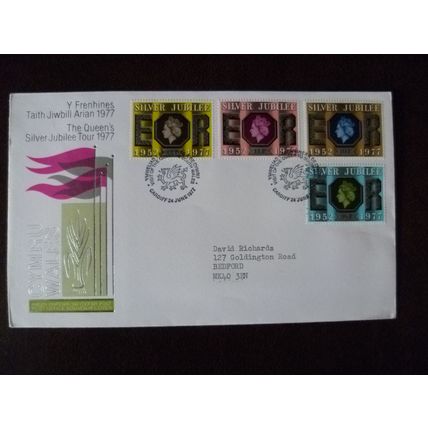 1977 GB Queen's Silver Jubilee Tour 3 postmark covers flax dragon crown royalty