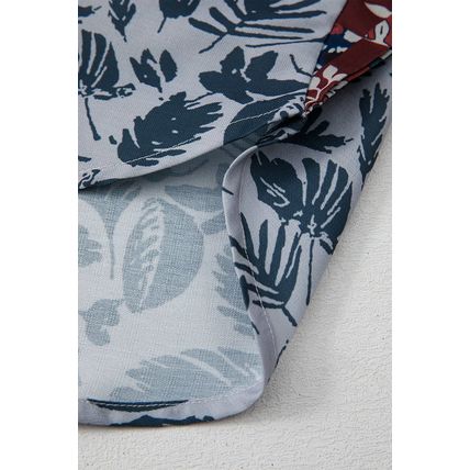 Multicolour Asymmetric Printed Patchwork Sleeve Peace Desert Graphic Top