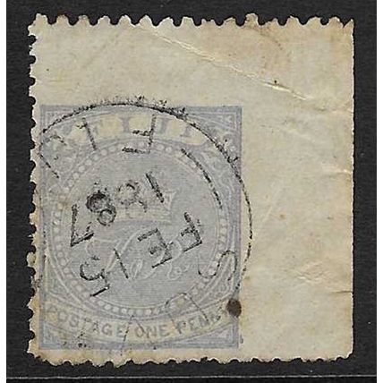FIJI 1881-90 QV 1d PERF 10 USED SG39 PLUS WIDE MARGIN (CANCELLED 1887 )