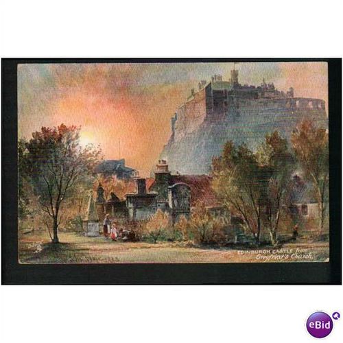 EDINBURGH CASTLE FROM GREYFRIAR'S CHURCH