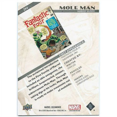 2012 Marvel Beginnings 2 - #284 - Mole Man