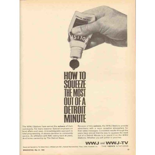 wwj tv 1965 detroit news how to squeeze the most esteem vintage ad