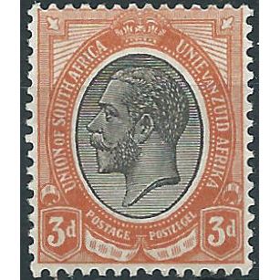 Southern Africa 1913 SG8 3d Black & Orange-Red Mounted Mint .. ..