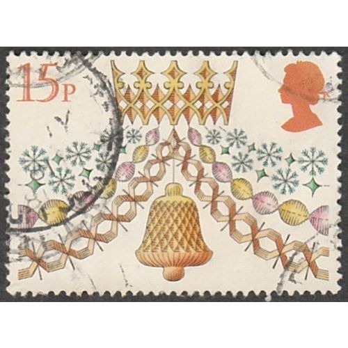 1980 Christmas. 15p Value. Crown, Chains & Bell. Very Fine Used
