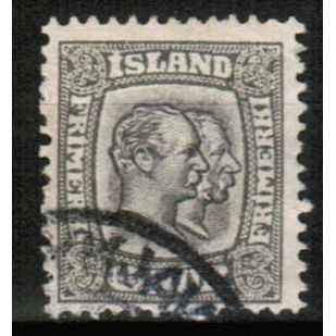 1907 Iceland - Two Kings 6 aur - Sc# 75 used