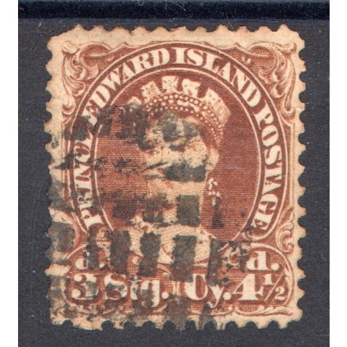 Prince Edward Island Sg32 4 1/2d yellow-brown fine used (CB)