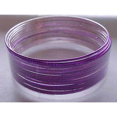 Purple Bracelets Purple Metal Bangle Bracelets SET of 18 Etched NEW 2-3/4"