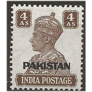 Pakistan 1947 SG9 4a Brown Unmounted Mint ...