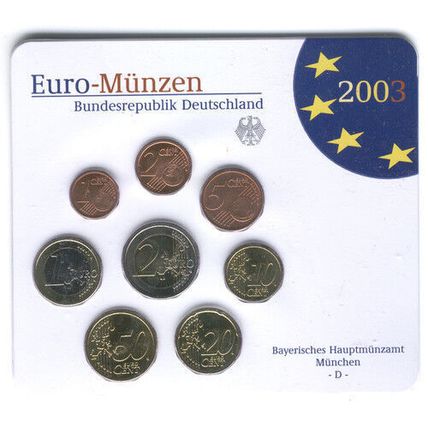 Germany 2003 (D) - Official (BU) Euro Coin Set