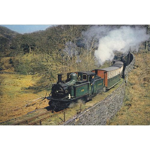 Colour Postcard - Festiniog Railway Taleisin approaching Tan-y-Bwlch